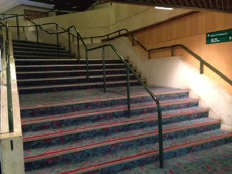 Stairs leading up to Level 5